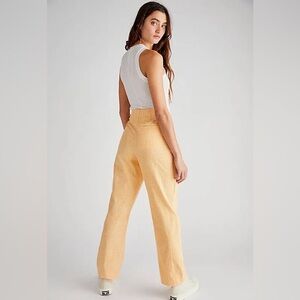 Free people Kate gingham straight leg pants size small